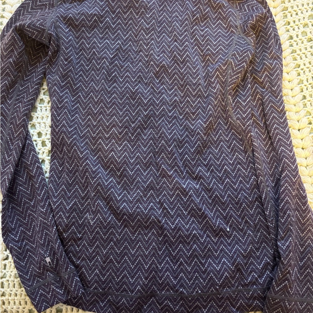 Smartwool Chevron Pattern Zip-Up Sweater - image 4